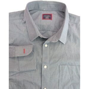 UNTUCKIT Shirt Mens 2XL Veneto Gray Long Sleeve Wrinkle Free Button Up Casual